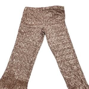 Free People Champagne Joggers Pants Sz XS Sequined Gold Lined Great Condition